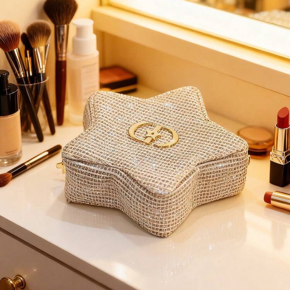 Star-Shaped Silver Clutch